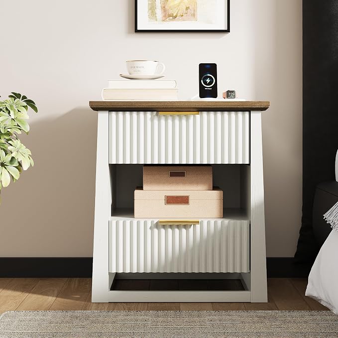 HIFYOBRO Fluted Nightstands Set of 2 - Image 2
