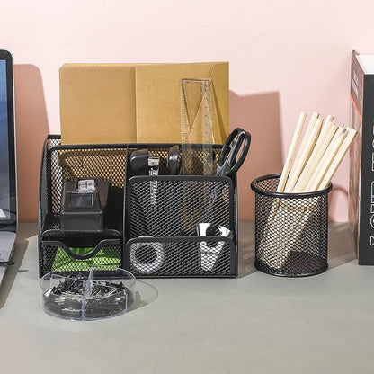 Black Desk Organizer and Accessories - Image 5