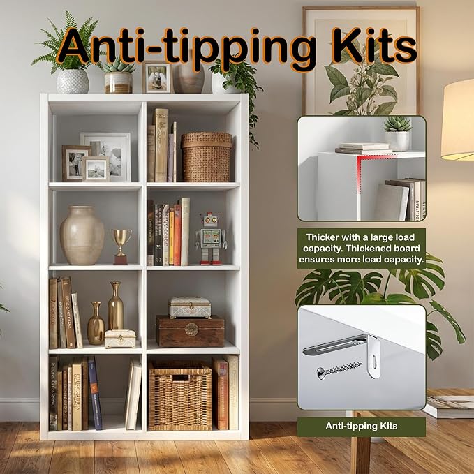 WannabeMyself【2026 Wooden Thick Frame】 8 Cube Storage Organizer - Image 5