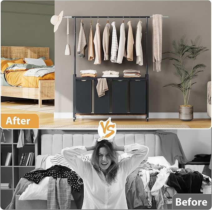 GarveeHome Rolling Laundry Cart - Image 7