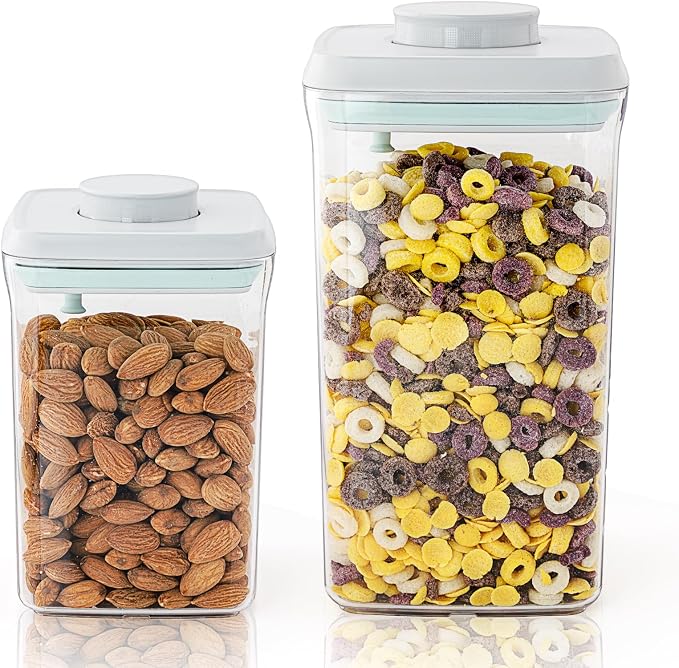 Pop Airtight Containers for Food Storage, Leakproof Air Tight Containers Pantry by Tourdeus