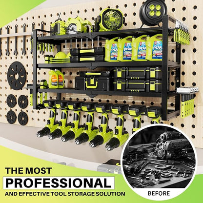 Large Power Tool Organizer Wall Mount, Garage Storage Cordless Tool Organizer - Image 2