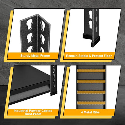 48" W Garage Shelving Heavy Duty, 1500LBS Loads Shelving Units and Storage Racks - Image 5
