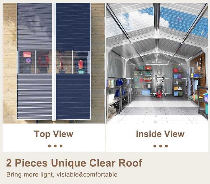 10x16 FT Metal Outdoor Storage Shed - Image 3