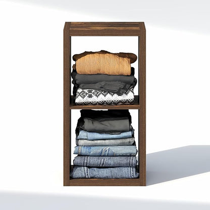 Furinno Cubic Extra Thick 2-Cube Closet Organizers and Storage, Amber Pine | - Image 7