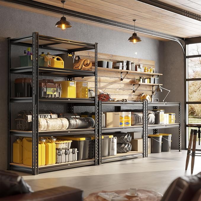 63" H Garage Shelving 31.5" W Storage Shelves Adjustable 2000LBS Metal Shelving - Image 4