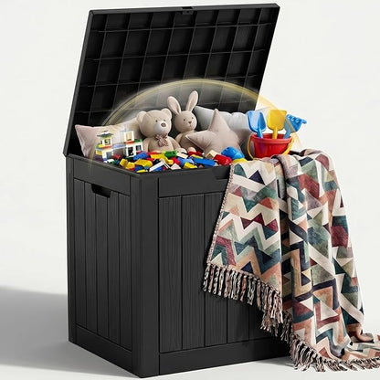 EFU Outdoor Storage Box 38 Gallon Deck Box Lockable UV Resistance Waterproof by EFU