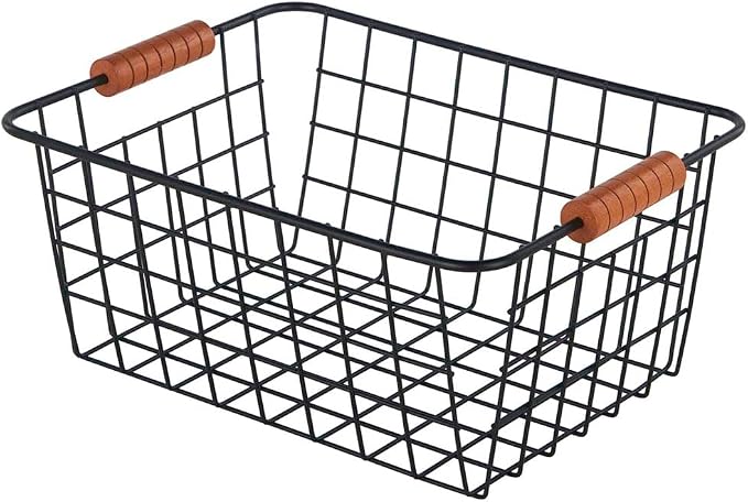 JUNCHU CHERRY Wire Kitchen Storage Basket 2 Packs, Perfect Pantry Organization - Image 7