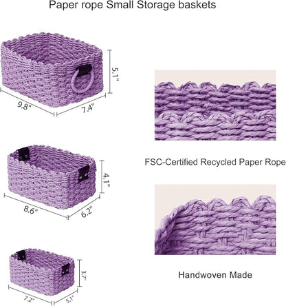 Small baskets for Organizing, Cute woven Storage basket - Image 6
