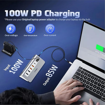 intpw USB C Hub, P9 PRO USB C Hub Multiport Adapter - Image 5