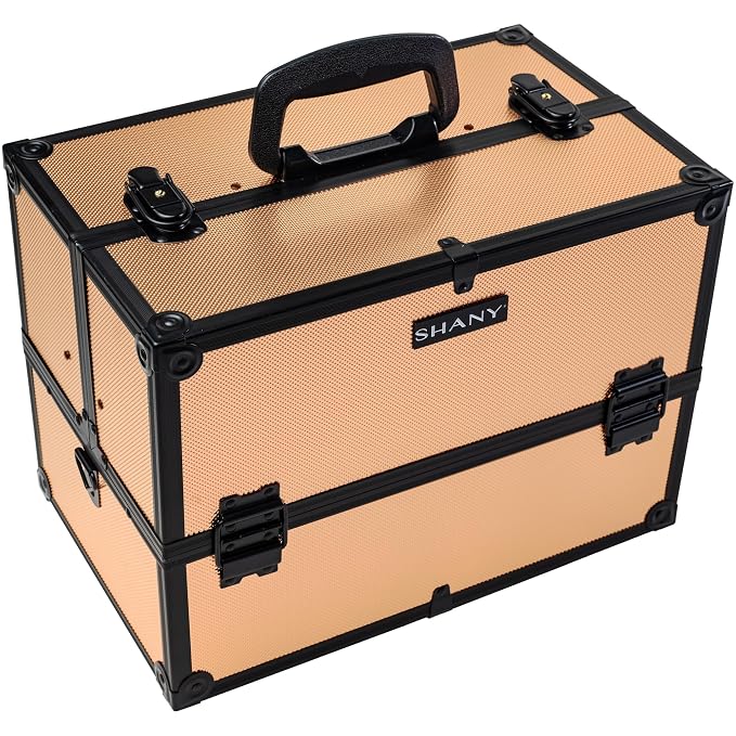 SHANY Essential Pro Makeup Train Case Cosmetic Box Portable Makeup Case - Image 6
