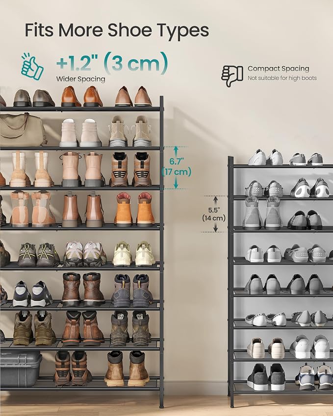 SONGMICS Metal Shoe Rack, Free Standing Shoe Organizer - Image 5