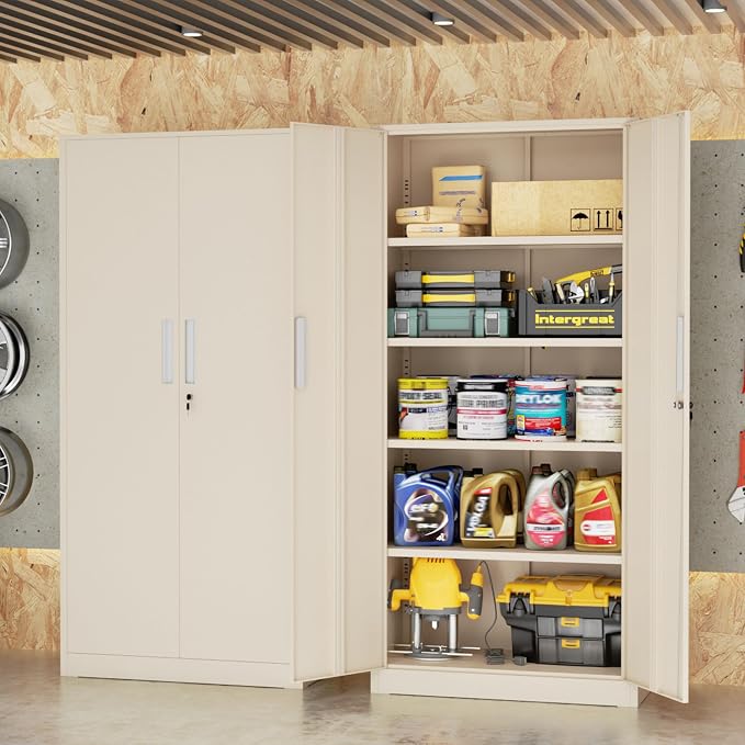 INTERGREAT Tall Metal Storage Cabinet, Utility Cabinets - Image 2