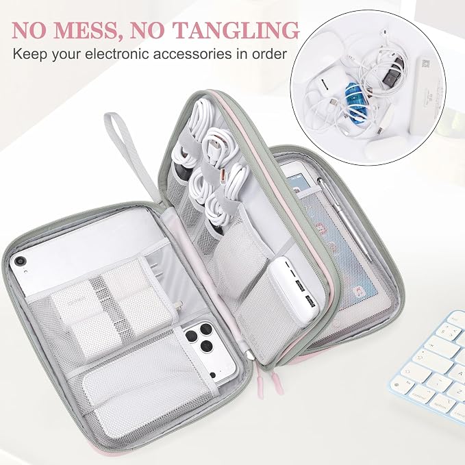 FYY Electronic Organizer, Extra Large Travel Cable Organizer Bag Pouch Portable - Image 5