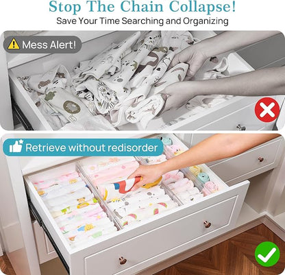 Vtopmart 4 Pack 4" Regular Upgrade Drawer Dividers - Image 3