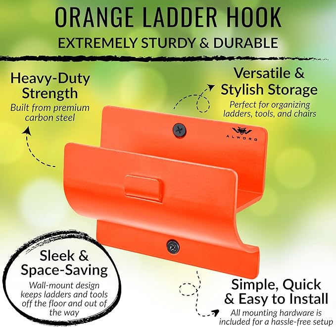 Orange Garage Storage Hooks - Image 2