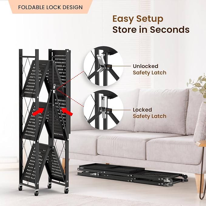 Our Modern Space 4-Tier Foldable Storage Shelf - Image 4