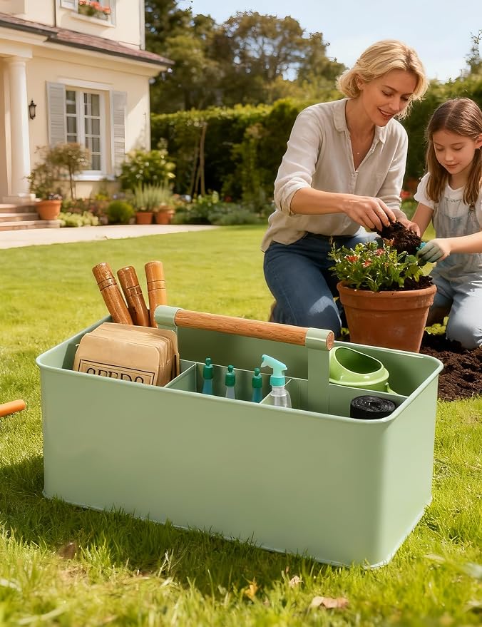 Gardening Tool Caddy, Garden Tool Basket - Image 7