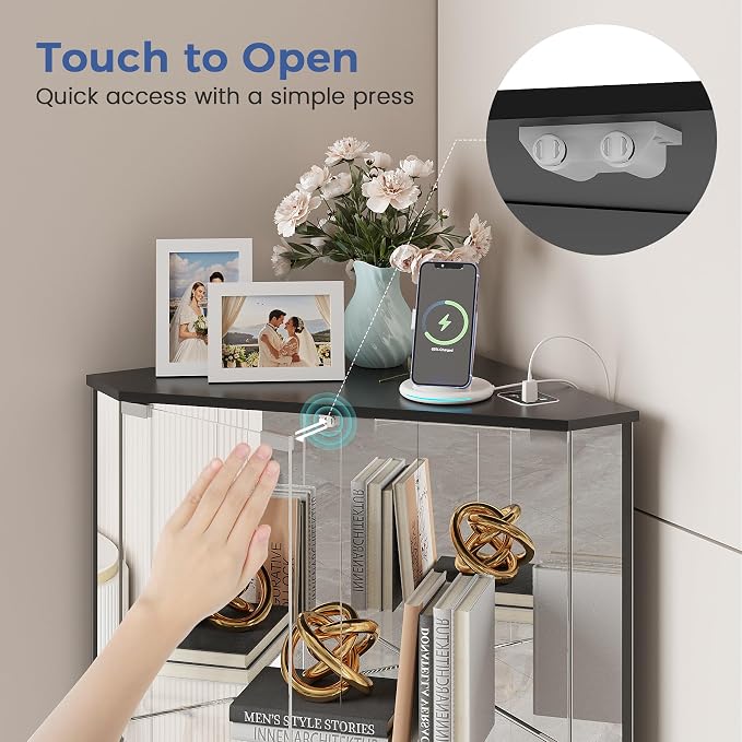 Corner Display Cabinet Set of 2 - Image 5