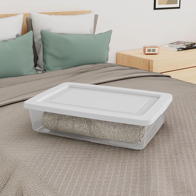 Sterilite Storage Box, Stackable Plastic Container Home Organizer, 28 Qt - Image 5