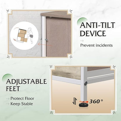 WLIVE Fabric Dresser for Bedroom, Tall Dresser - Image 7