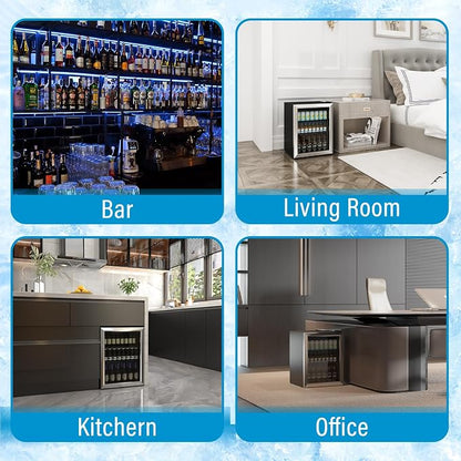 1.6 Cubic Feet Mini Fridge, 70 Can Freestanding Beverage Refrigerator - Image 7
