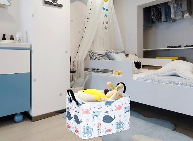 MAIZMZ Cute Storage Basket Gifts Basket Toys Organizer Waterproof Kids Hamper - Image 4