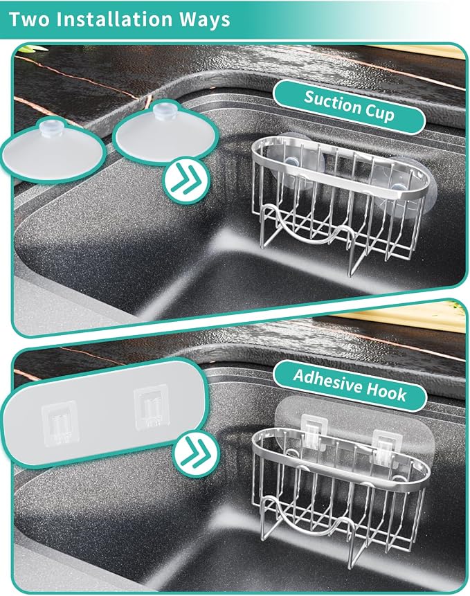 HapiRm Multifunctional Adhesive Kitchen Sink Organizer - Image 3