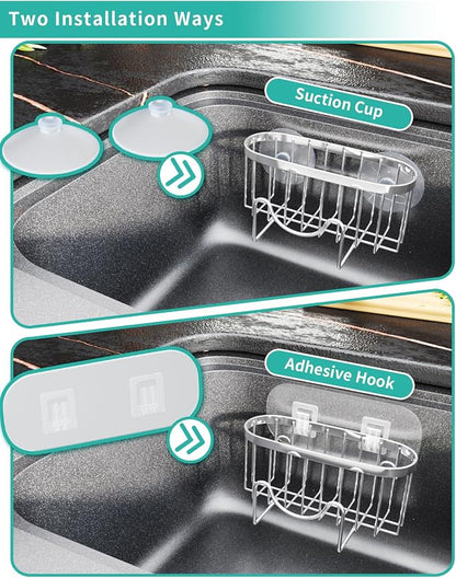 HapiRm Multifunctional Adhesive Kitchen Sink Organizer - Image 3