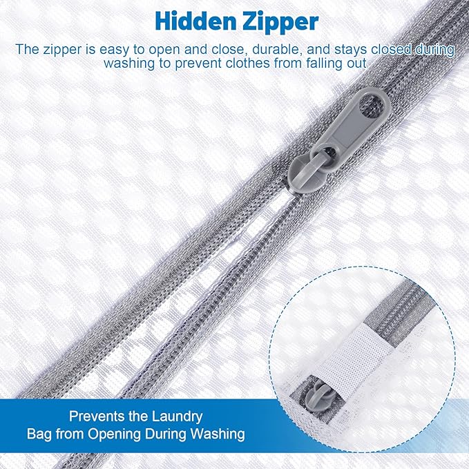3-Pack Durable Honeycomb Mesh Laundry Bags - Image 4