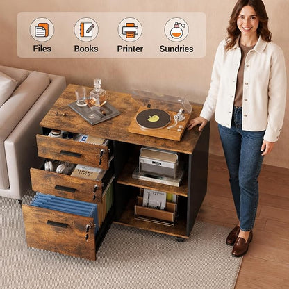 DEVAISE 3-Drawer File Cabinet - Image 4