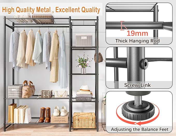 Wardrobe Closet, Portable Clothes Rack - Image 4