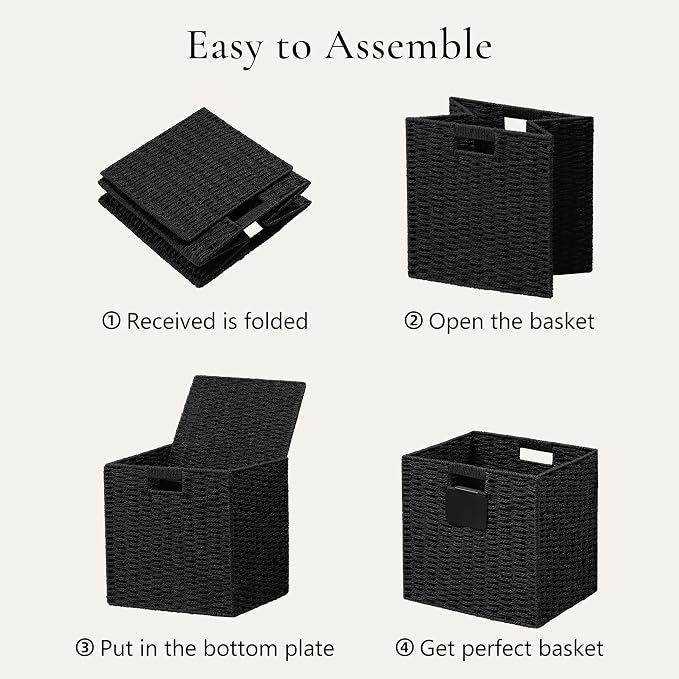 UBBCARE 2 Pack Wicker Basket, 10.5×10.5 Storage Cubes - Image 7