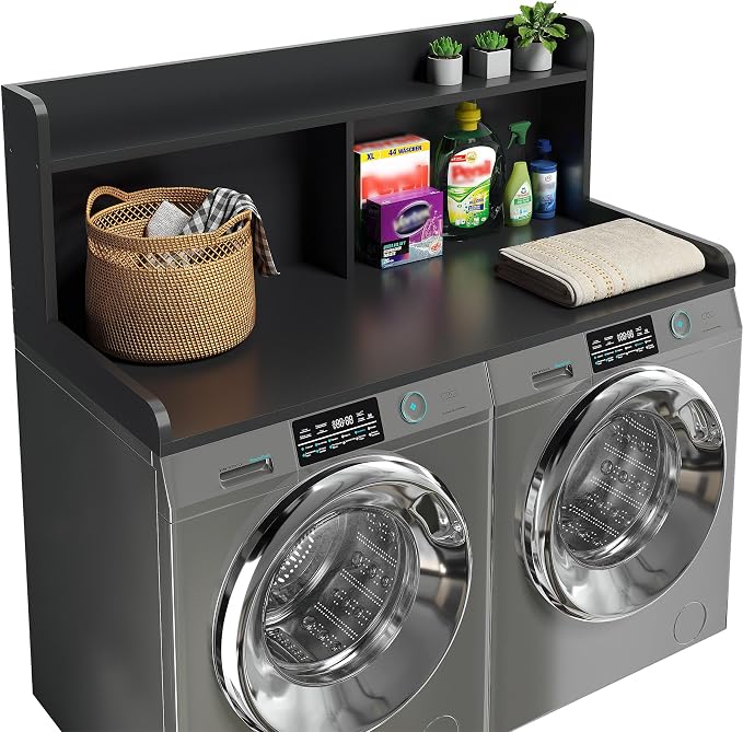 2-Tier Washer Dryer Countertop, 18.5" Raised Height Laundry Countertop by Corbyles