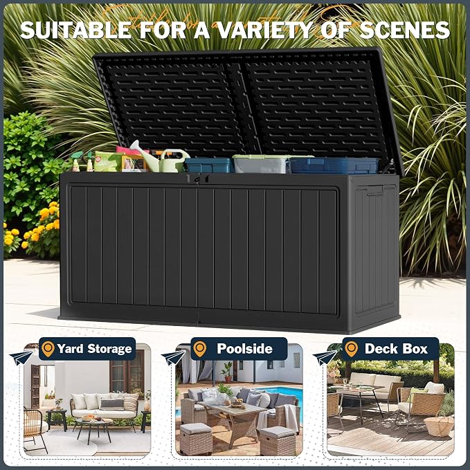 Greesum 260 Gallon HDPE Outdoor Storage Box - Image 4
