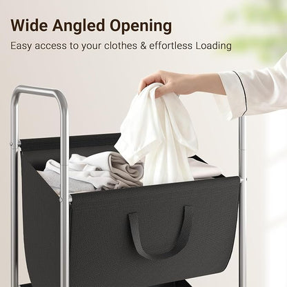 ELYKEN 120L Vertical Rolling Laundry Hamper - Image 5