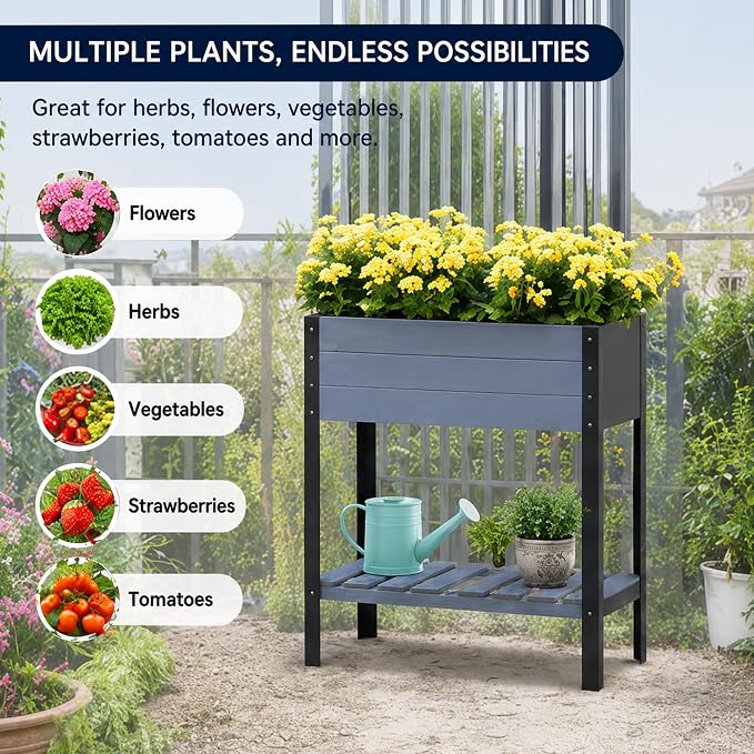 Raised Garden Bed with Metal Legs - Image 5
