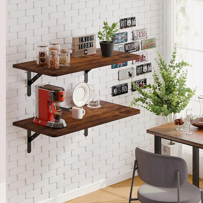 Dogsky 2-Pack Garage Storage Shelving Wall Mounted, 3x2Ft Heavy Duty Wood - Image 2