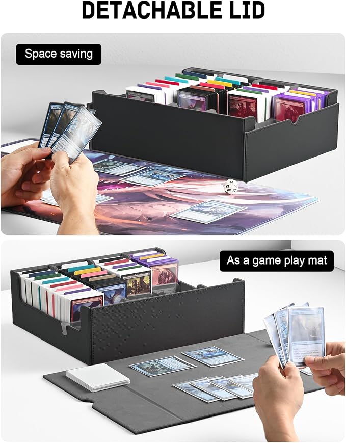 ZLCA Card Storage Box for MTG PTCG, Commander Deck Box Holds 3200+ Cards - Image 3