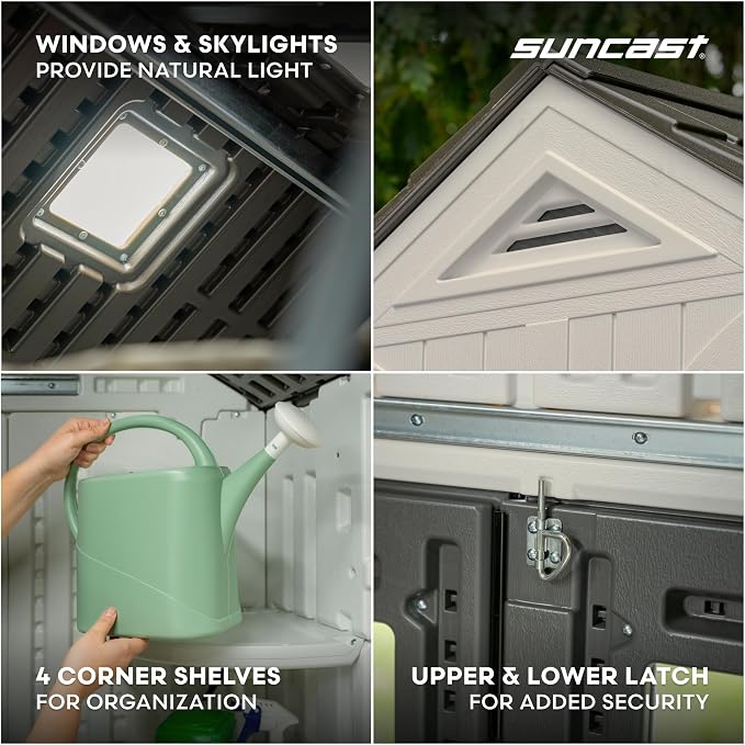 Suncast 8x10 Ft. Outdoor Storage Shed - Image 3