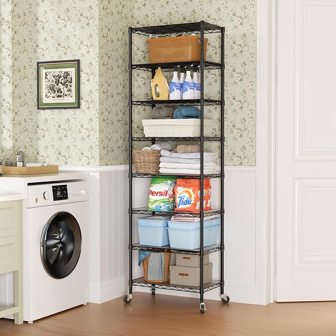 SINGAYE 8 Tier Shelf Organizer Storage Metal Shelves Garage Wire Shelving Unit - Image 9