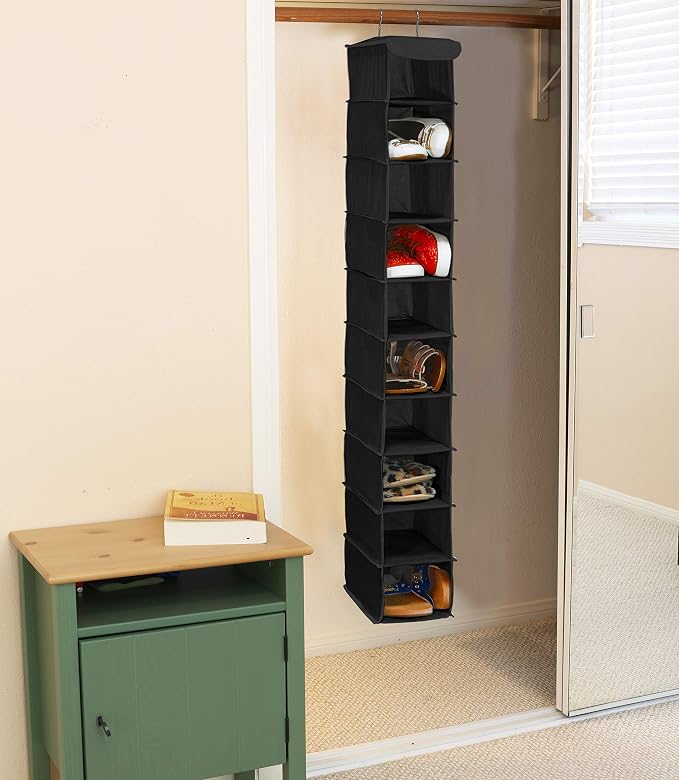 Simple Houseware 10 Shelves Closet Hanging Shoe Organizer - Image 2