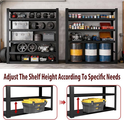 Heavy Duty Storage Shelves Unit, Adjustable Metal Garage Shelving, 4200LBS - Image 7