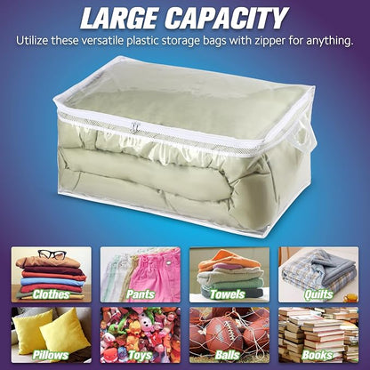 Large Storage Bag for Clothes, Jumbo Zipper Totes | 20 Gallon xxl, Reinforced - Image 5