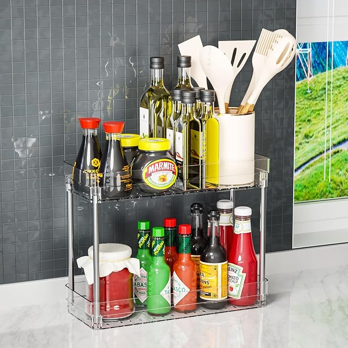 Yieach Clear 4 Tier Slim Rolling Storage Cart - Image 8