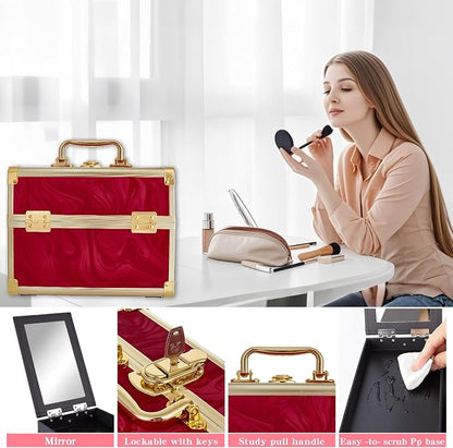 Makeup Train Case, Portable Makeup Case - Image 6