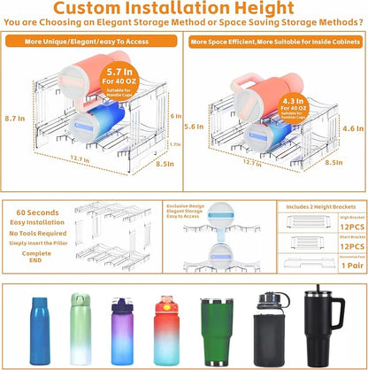 Yieach Stackable Water Bottle Organizer - Image 3