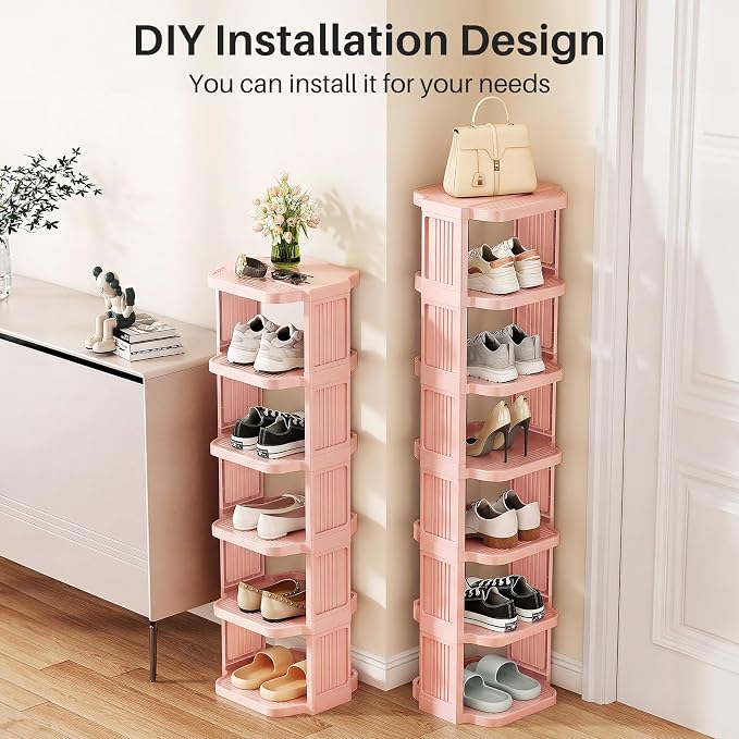 Kitstorack 10-Tier Vertical Plastic Shoe Rack, Freestanding Stackable Shoe - Image 3