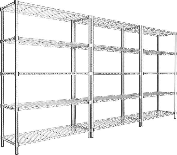 Storage Shelves, 5-Tier Adjustable Metal Industrial Utility Shelf Rack by Unknown