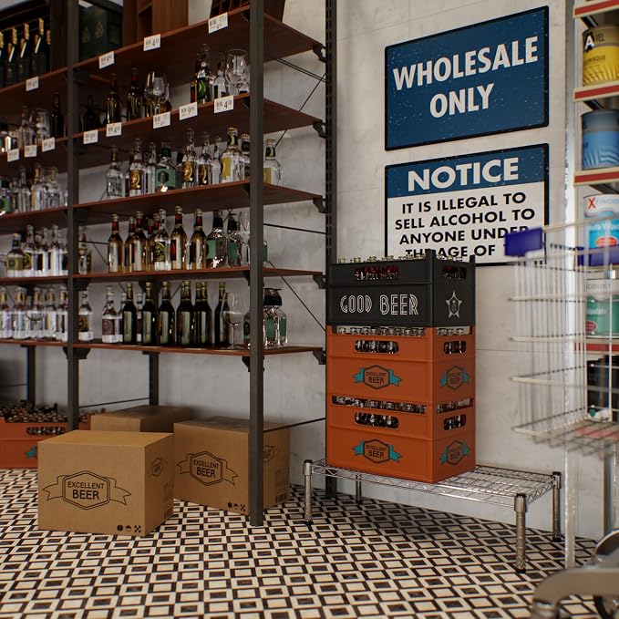 14" Deep x 30" Wide x 8" Height 1-Tier Wire Shelving Kit | NSF Commercial - Image 2